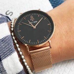 Rose gold stainless steel king hoon watch